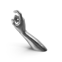 Silver Hand Single Object Hold Pose PNG & PSD Images