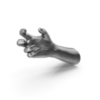 Silver Hand Small Sphere Object Hold Pose PNG & PSD Images