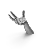 Silver Hand Large Sphere Object Hold Pose PNG & PSD Images