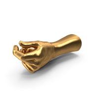 Golden Hand Thumb Object Hold Pose PNG & PSD Images