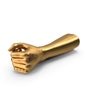 Golden Hand Narrow Pole Object Hold Pose PNG & PSD Images