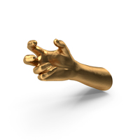 Golden Hand Small Sphere Object Hold Pose PNG & PSD Images