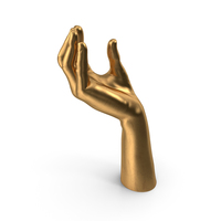 Golden Hand Upwards Object Hold Pose PNG & PSD Images