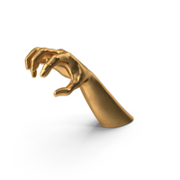Golden Hand Object Grip Pose PNG & PSD Images