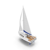 White Sailing Yacht PNG & PSD Images