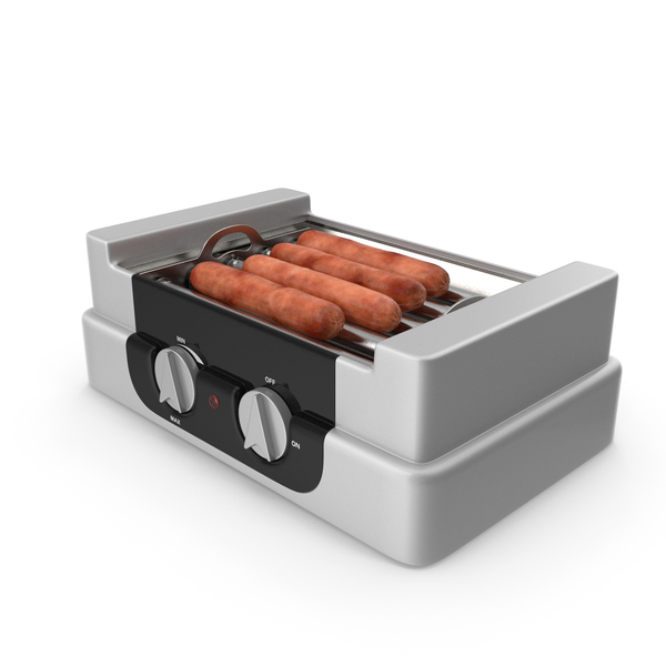 Electric Rolling Hotdog Machine with Sausages PNG & PSD Images