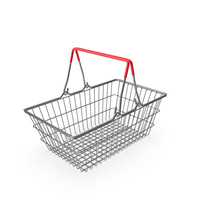Empty Metal Shopping Basket PNG & PSD Images