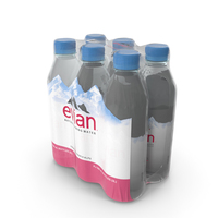 Evian Mineral Water 500ml 6 Bottle Pack PNG & PSD Images