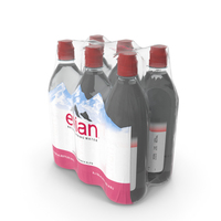 Evian Mineral Water 750ml 6 Bottle Pack PNG & PSD Images