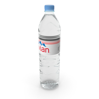 Evian Natural Mineral Water Plastic Bottle PNG & PSD Images