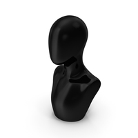 Female Plastic Abstract Mannequin Head Black PNG & PSD Images