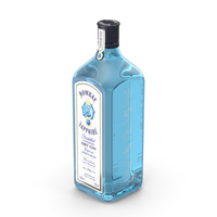 Bombay Sapphire Gin 1 Litre Bottle PNG & PSD Images