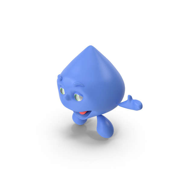 Cartoon Character Water Drop Smiling PNG Images PSDs for