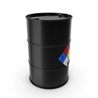 Chemical Barrel with NFPA 704 Diamond PNG & PSD Images
