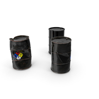 Chemical Barrels NFPA 704 Set PNG & PSD Images