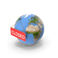 Earth Stylized with Sign Closed PNG & PSD Images