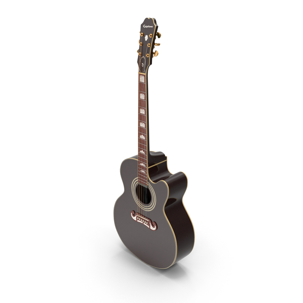 Electro Acoustic Guitar Black PNG & PSD Images