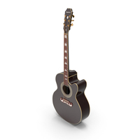 Electro Acoustic Guitar Black PNG & PSD Images