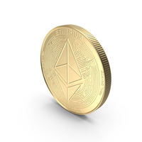 Ethereum ETH Cryptocurrency Coin Gold PNG & PSD Images