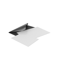 Black Envelope with Paper Cards PNG & PSD Images
