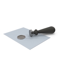 Blue Envelope with Wax Seal and Stamp PNG & PSD Images