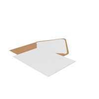 Craft Envelope with Paper Card PNG & PSD Images