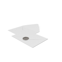 Two White Envelopes with Wax Stamp PNG & PSD Images