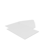 White Envelope with Paper Card PNG & PSD Images