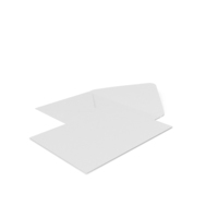 White Envelope with Paper Card PNG & PSD Images