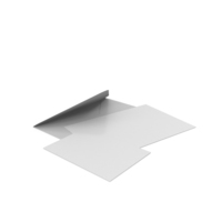 White Envelope with Paper Cards PNG & PSD Images