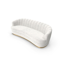 Brabbu Pearl White Sofa without Pillows PNG & PSD Images