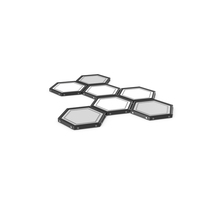 Hexagon Panel Black PNG & PSD Images