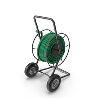Garden Reel Cart Trolley with Hose PNG & PSD Images
