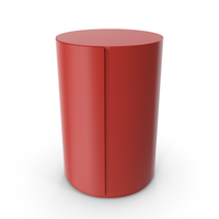Red Meridiani Gong Due Night Round Table Nightstand PNG & PSD Images