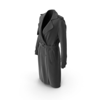 Women's Coat Black PNG & PSD Images