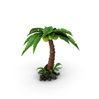 Cartoon Palm Tree PNG & PSD Images