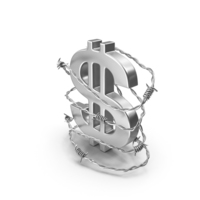 Dollar Steel in Barbed Wire PNG & PSD Images