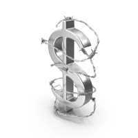 Dollar Metal in Barbed Wire PNG & PSD Images