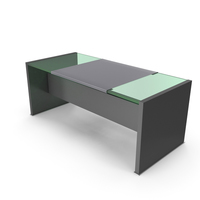 Leather and Glass Table PNG & PSD Images