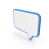 Speech Bubble Blue and White PNG & PSD Images