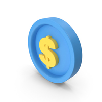Money Icon Blue and Yellow PNG & PSD Images