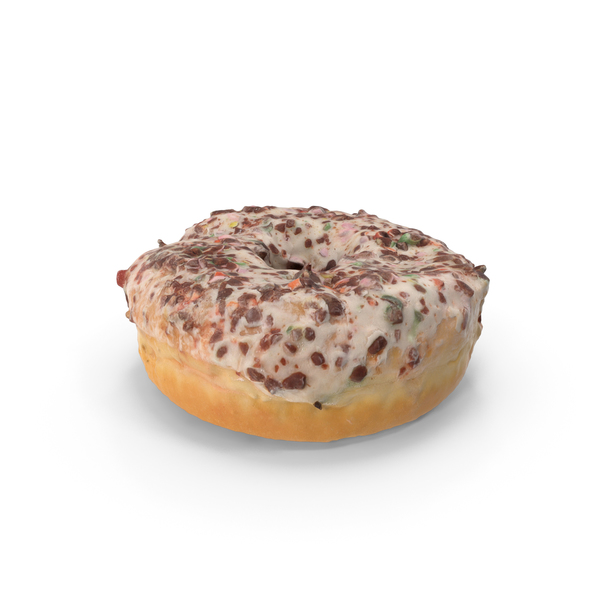 M&M`s Frosting White Chocolate Donut PNG & PSD Images