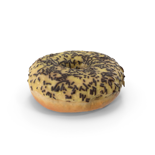 Chocolate Frosting Banana Donut PNG & PSD Images