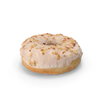 Hazelnut White Chocolate Donut PNG & PSD Images