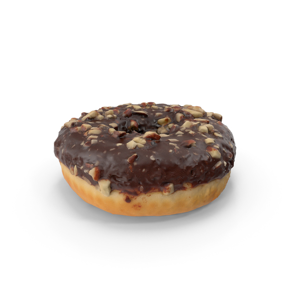 Hazelnut Frosting Chocolate Donut PNG & PSD Images