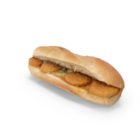 Chicken Nuggets Baguette PNG & PSD Images