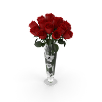 Red Roses in Vase PNG & PSD Images