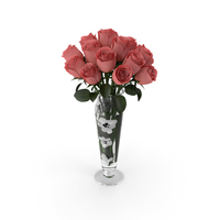 Pink Roses in Vase PNG & PSD Images