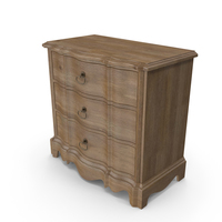 Corsica Three Drawer Nightstand PNG & PSD Images