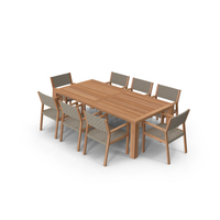 Maze Dining Chair Teak Table PNG & PSD Images